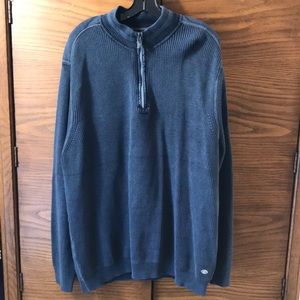 Tommy Bahama East River blue half zip sweater